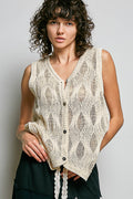 POL SMC213 Natural V-Neck Vest Tank