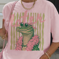 Later Gator Preppy Pink Tee