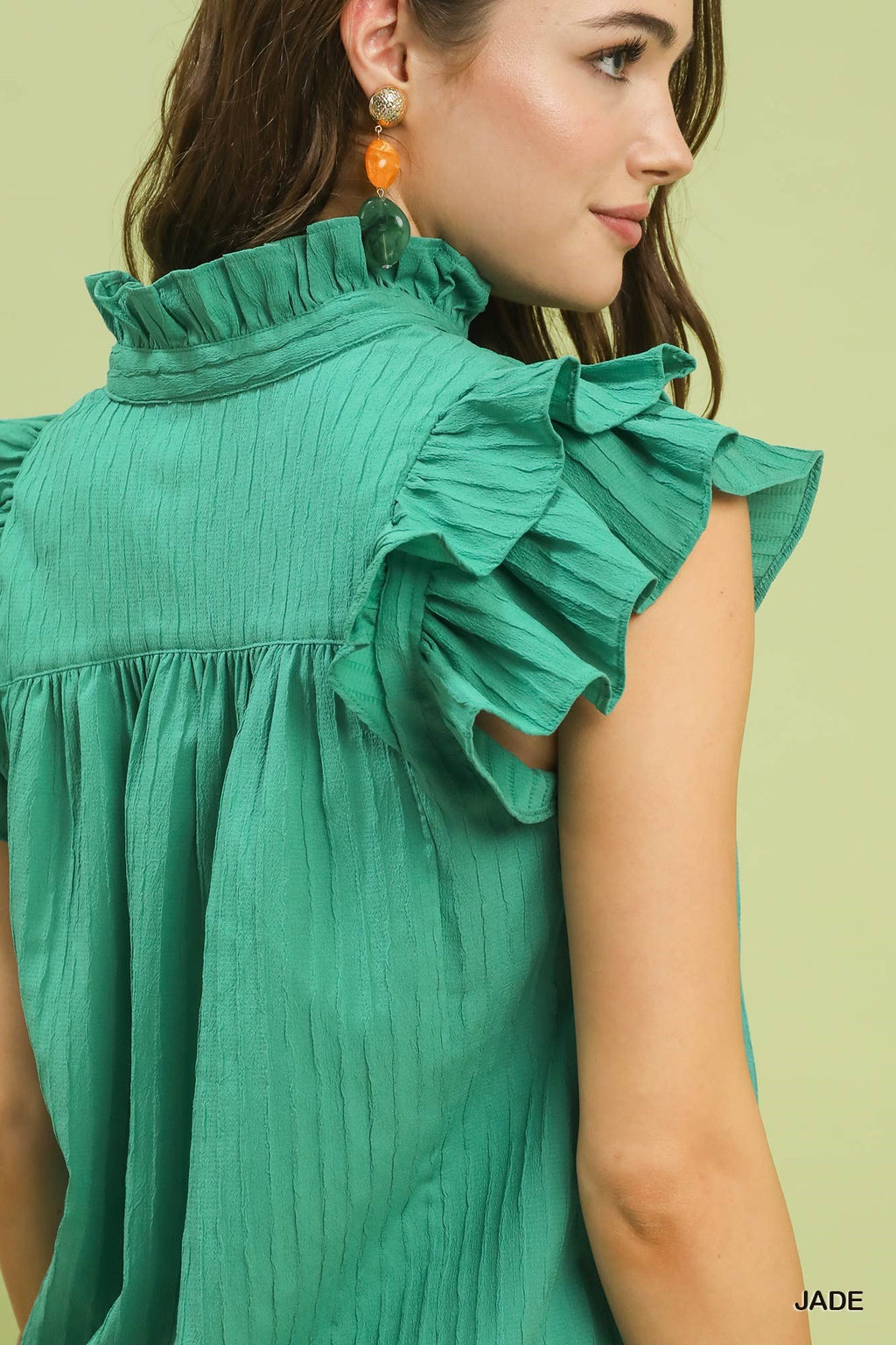 Umgee C6076 Blouse with Ruffles