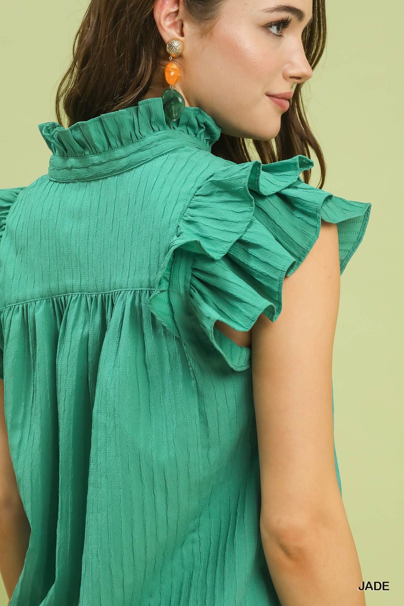 Umgee C6076 Blouse with Ruffles