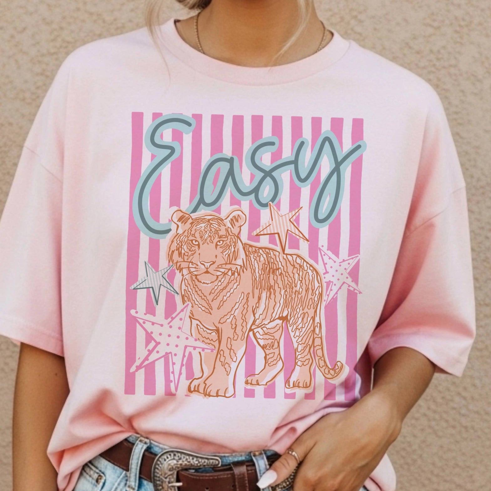 Easy Tiger Preppy Pink Tee