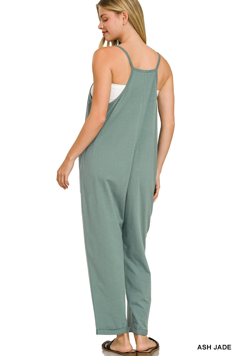 Zenana Spaghetti Strap Pocketed Jumpsuit CP-3363A5