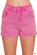 Zenana 5 pockets cuffed shorts, DMP-1748Y