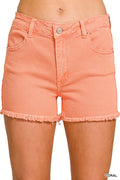 Zenana Washed frayed cutoff hem shorts, DMP-1841