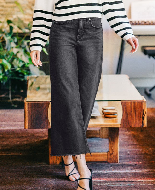 Zenana Black Cropped Pants DTP-1638BW