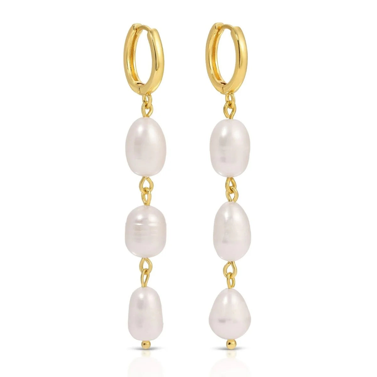 Splendid Iris Triple Pearl Huggies, E7767