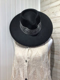 Felt Western Hat w/ Black & White Aztec Hat Band