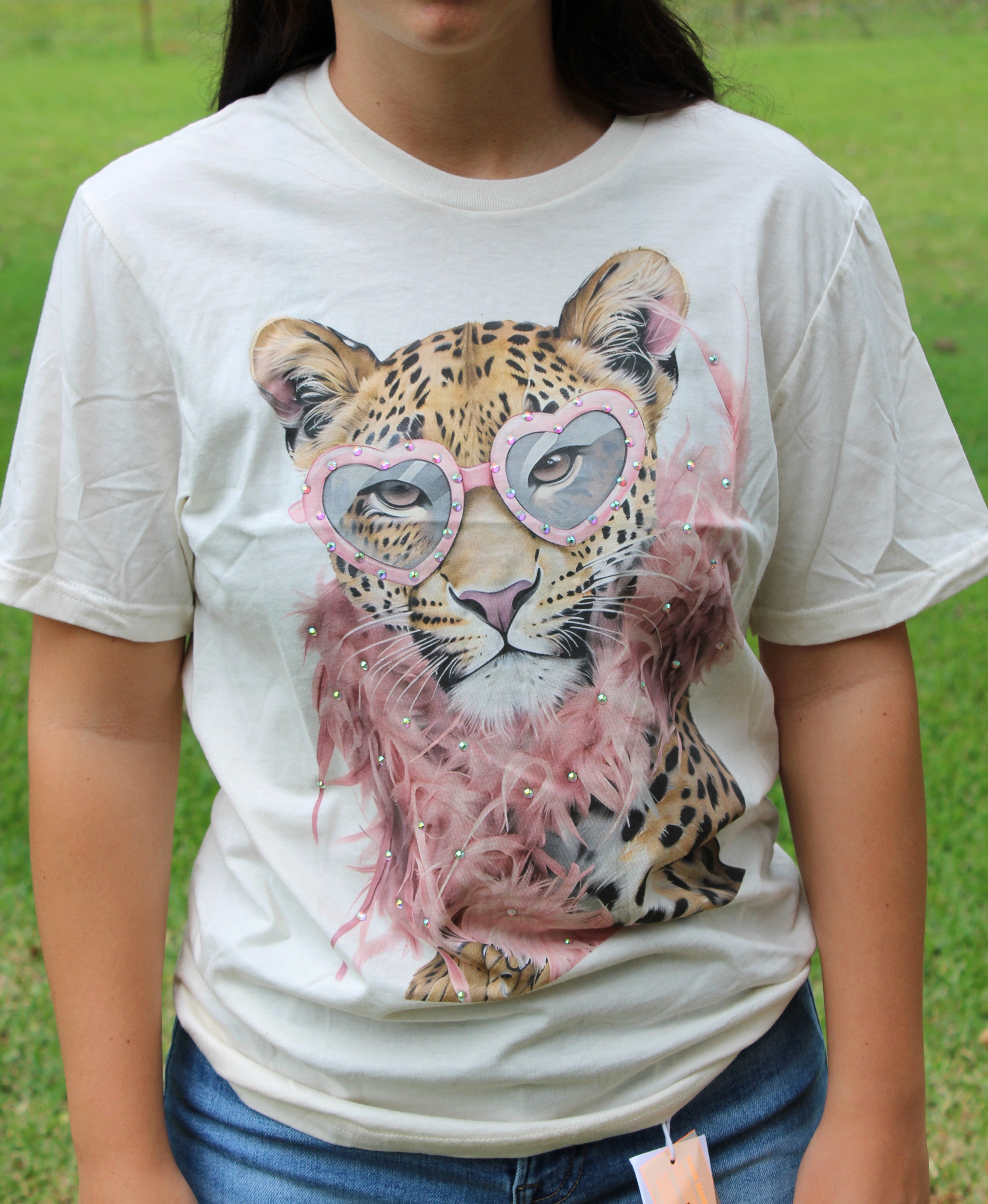J. Coons Cheetah Boa with Rhinestones