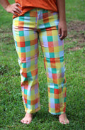 Poppy & Pine Plaid Barrel Pants 1006