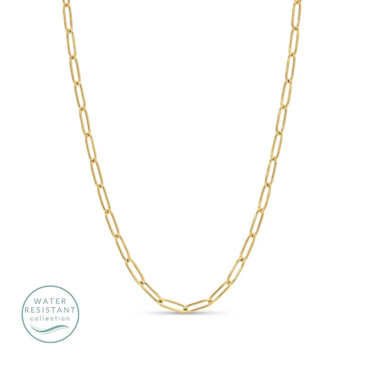 Splendid Iris Chic Paperclip Collar Necklace, Water Resistant, N2401