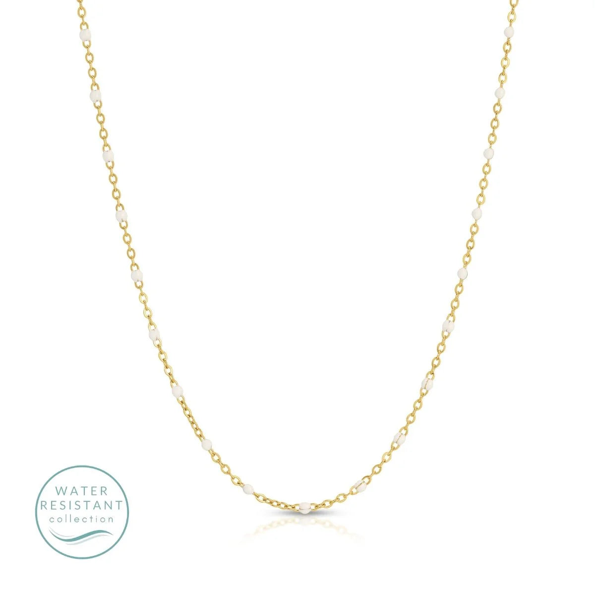 Splendid Iris, Sweetly Colored Delicate Chain Necklace, Water Resistant, N2424