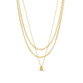 Splendid Iris Delicate Layered Necklace with Petite Teardrop – Elegant & Minimal, N5563