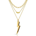 Splendid Iris Layered Lightning Strike Necklace, N8287