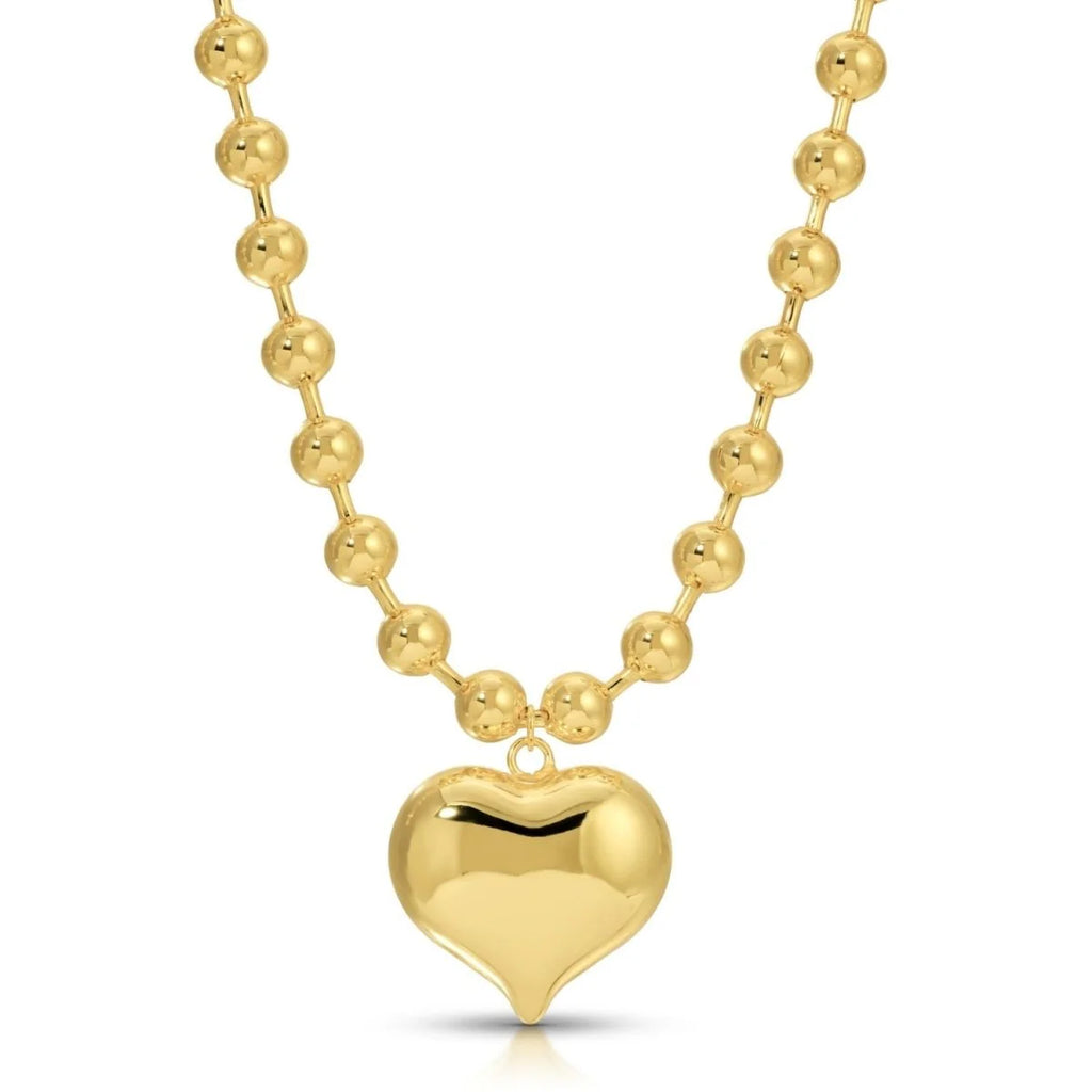 Splendid Iris Large Bubble Heart on Statement Ball Chain, N8302