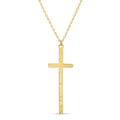 Splendid Iris Gilded Slim Cross Pendant Necklace, N8328