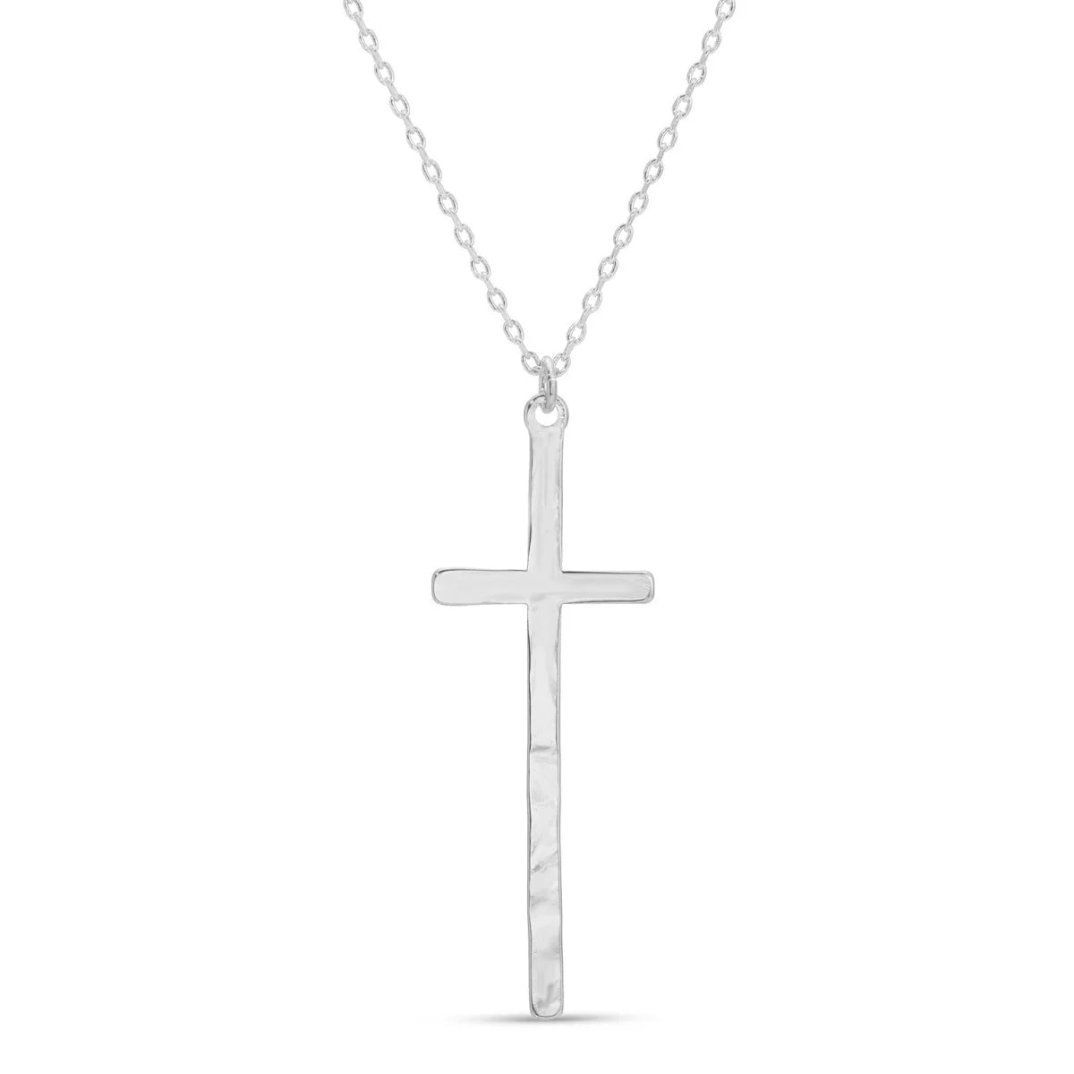 Splendid Iris Gilded Slim Cross Pendant Necklace, N8328