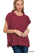 Zenana Oversized Crew Neck Sweater TW-2502Y