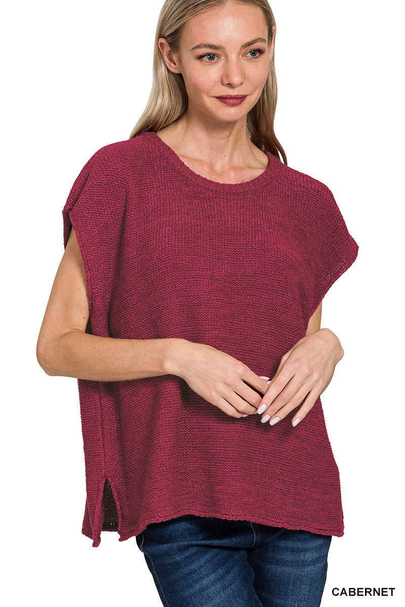 Zenana Oversized Crew Neck Sweater TW-2502Y