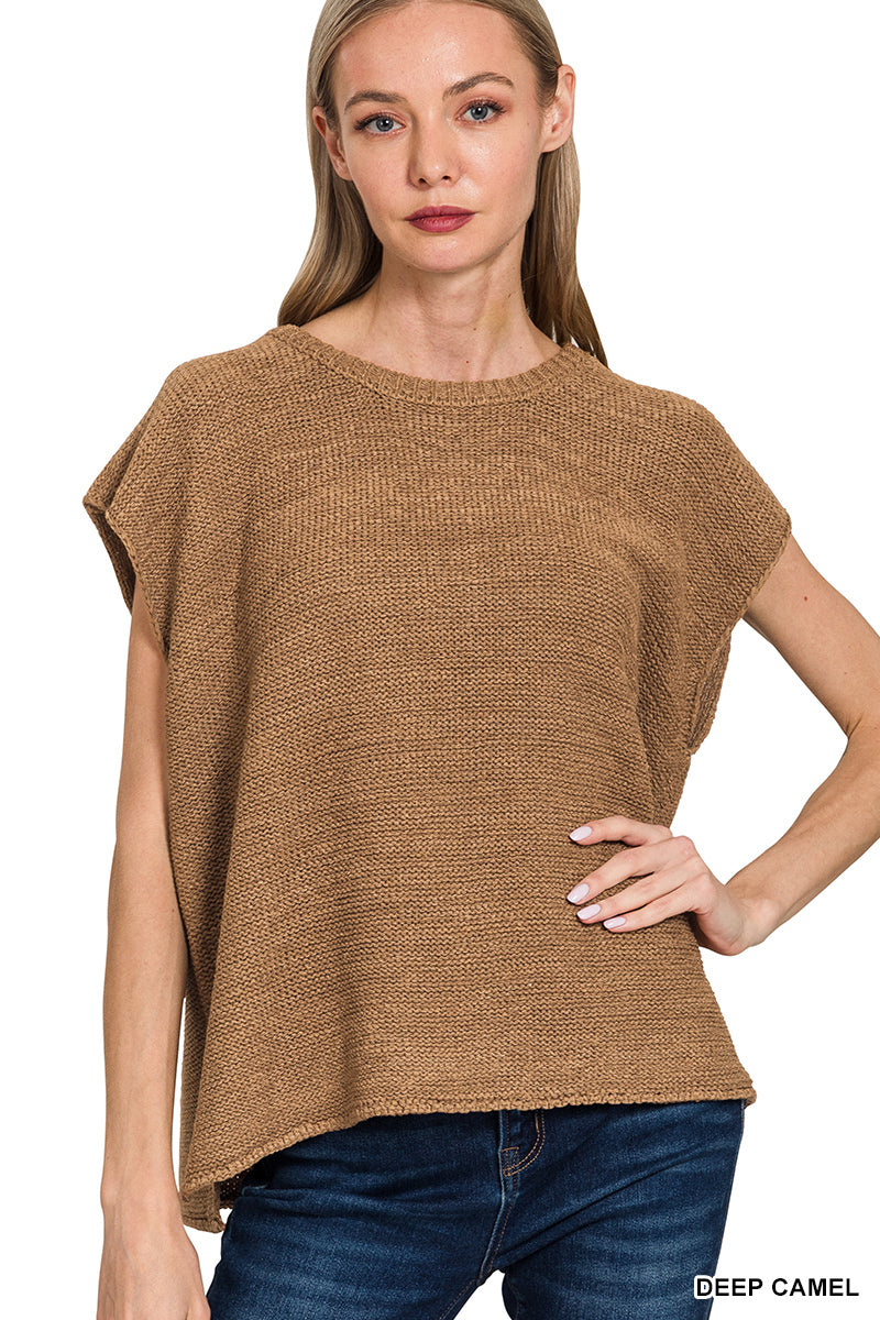 Zenana Oversized Crew Neck Sweater TW-2502Y
