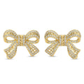 Splendid Iris Large Pavé Bow Stud Earrings, E7848