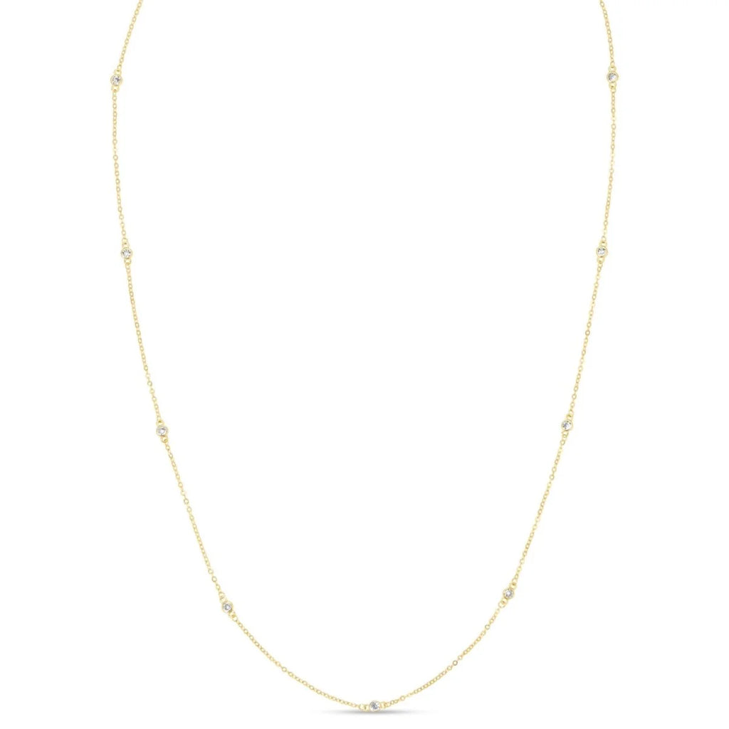 Splendid Iris Cubic Zirconia Accented Necklace, N7526
