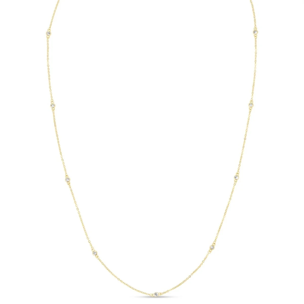 Splendid Iris Cubic Zirconia Accented Necklace, N7526