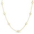 Splendid Iris Crystal Accented Collar Necklace, N7388
